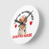 適格ナース ラウンド壁時計 (傾斜)