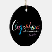 適格先生卒業祝い贈呈 セラミックオーナメント (右)