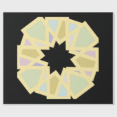 適正なポストパステルデザインオンブラック ラッピングペーパー (フラット)