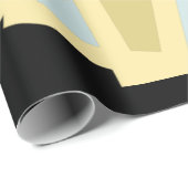 適正なポストパステルデザインオンブラック ラッピングペーパー (ロールコーナー)