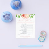 適正価格の甘い桃の赤ちゃんシャワーゲームを推測 チラシ (シングル)