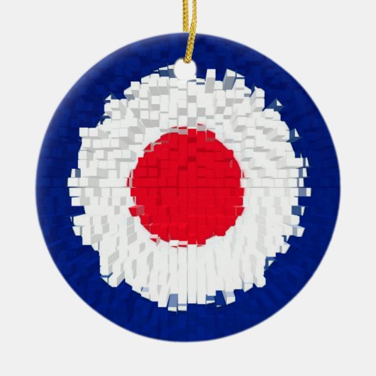 適用される効果のモダンなターゲット セラミックオーナメント (正面)