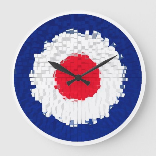 適用される効果のモダンなターゲット ラージ壁時計 (正面)