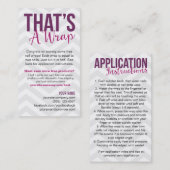 適用指示の名刺 名刺 (正面/裏面)