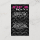 適用指示の名刺 名刺 (裏面)