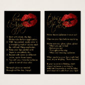 適用方法 – 黒の赤い唇 (正面&裏面)