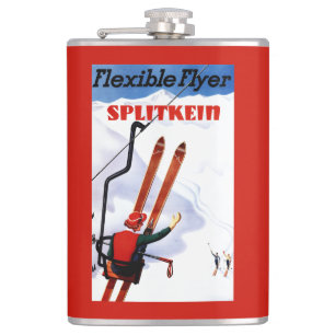 適用範囲が広いフライヤのSplitkeinの木のスキー広告宣伝 フラスク