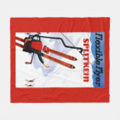 適用範囲が広いフライヤのSplitkeinの木のスキー広告宣伝 フリースブランケット (正面(横))