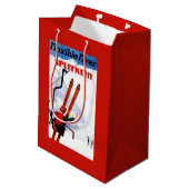 適用範囲が広いフライヤのSplitkeinの木のスキー広告宣伝 ミディアムペーパーバッグ (裏面アングル)