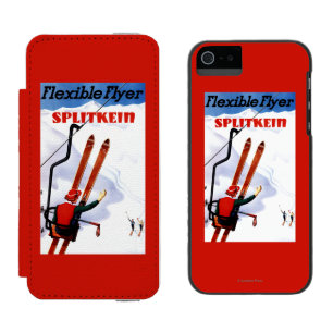 適用範囲が広いフライヤのSplitkeinの木のスキー広告宣伝 iPhone SE/5/5sウォレットケース