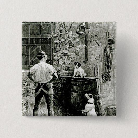 適者生存 缶バッジ (正面)