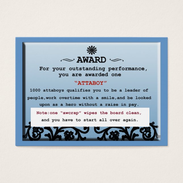 適者証明書 (正面)