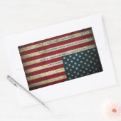 遭難国旗のステッカー 長方形シール (封筒)