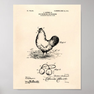 遮光眼鏡の鶏1903のパテントの芸術古いPeper ポスター
