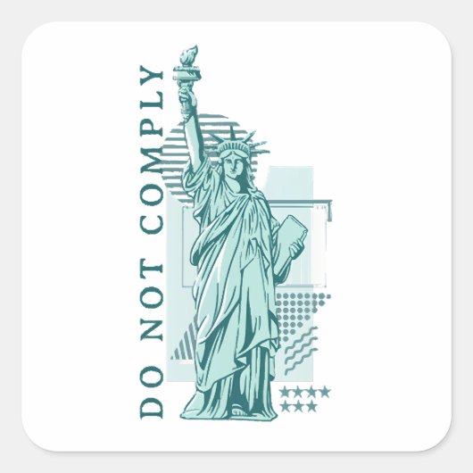 遵守しない スクエアシール (正面)