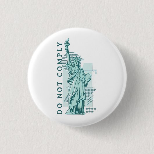 遵守しない 缶バッジ (正面)