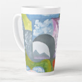 遵守フォークアートバイアンヤ カフェラテマグ (左アングル)