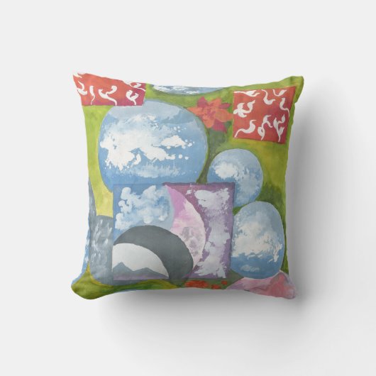 遵守フォークアートバイアンヤ クッション (正面)