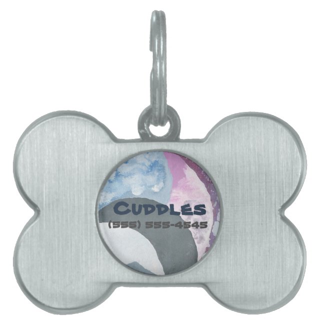 遵守フォークアートバイアンヤ ペットネームタグ (正面)