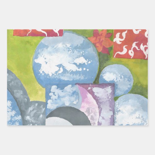 遵守フォークアートバイアンヤ ラッピングペーパーシート (正面)