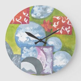 遵守フォークアートバイアンヤ ラージ壁時計