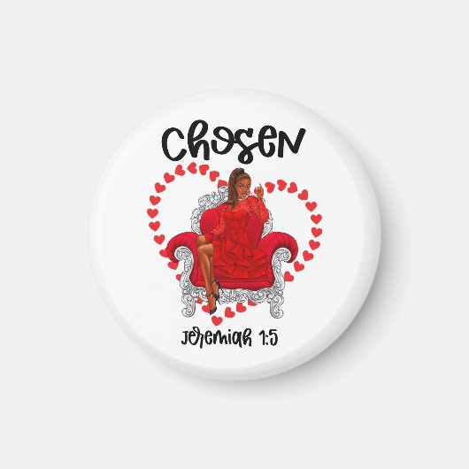 選ばれたエレミヤ1:5バレンタインガレンツィンデー神 マグネット (正面)