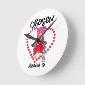 選ばれたエレミヤ1:5バレンタインガレンツィンデー神 ラウンド壁時計 (傾斜)