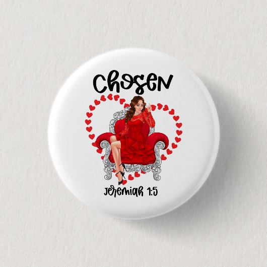選ばれたエレミヤ1:5バレンタインガレンツィンデー神 缶バッジ (正面)