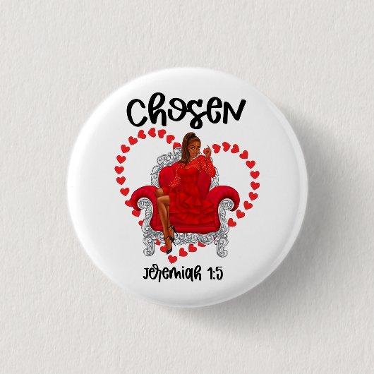 選ばれたエレミヤ1:5バレンタインガレンツィンデー神 缶バッジ (正面)