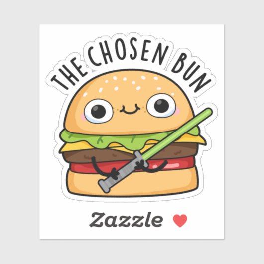 選ばれたパンおもしろいフードウォリアーBun Pun シール (シート)