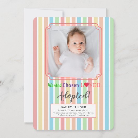 選ばれた写真と愛された写真の採用に関する発表 招待状 (正面)