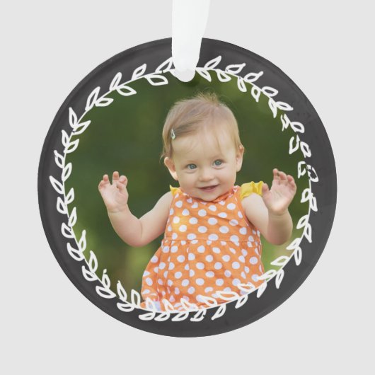 選ばれた擁護施設、採用のテーマの日付がついたギフト オーナメント (正面)