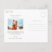 選ばれた最愛の養子ミニマル写真の採用 ポストカード (裏面)