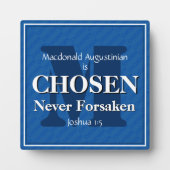 選ばれた決して忘れられないキリスト教のモノグラム フォトプラーク (正面)