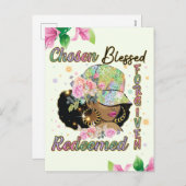 選ばれた賛美，許された，贖われた，メラニン，リスト シーズンポストカード (正面/裏面)