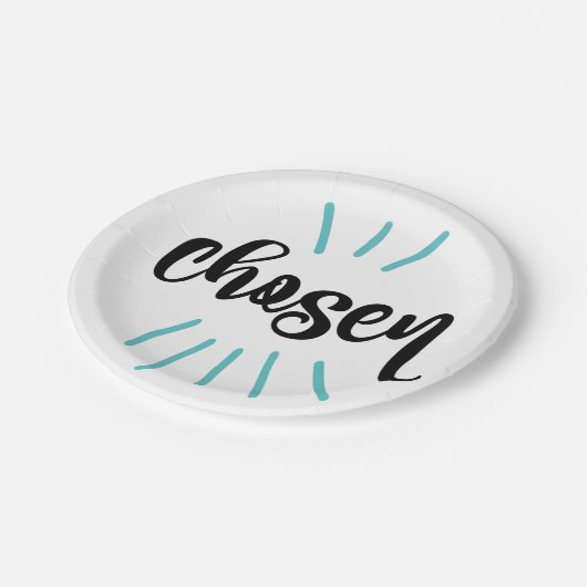 選ばれた青い乳児は採用日をからかいます ペーパープレート (アングル)