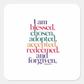 選ばれた,贖われた,許された…忠実な肯定 スクエアシール (正面)