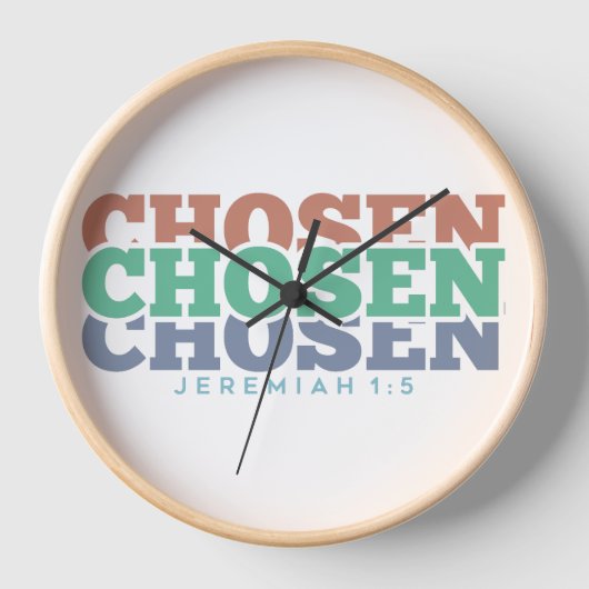 選ばれた – Jeremiah 1:5 壁時計 (正面)