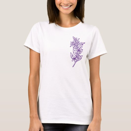 選べるカラーのフラワー Women's Tee Tシャツ (正面)