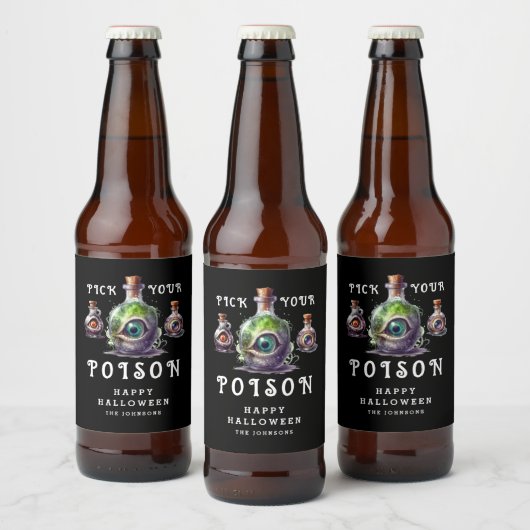 選べる毒ハロウィンカクテルパーティー ビールラベル (ボトル)