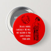 選んで下さい注意深く3つを 缶バッジ (正面&裏面)