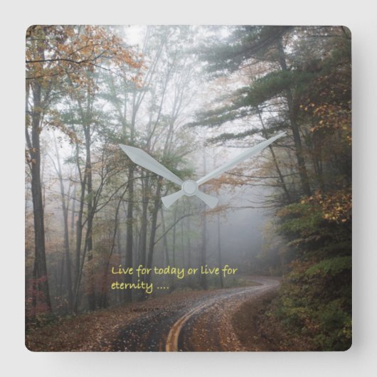 "選んで下さい" スクエア壁時計 (正面)