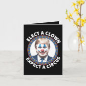 選ピエロはサーカス政治を期待しておもしろいいる カード (黄色い花)