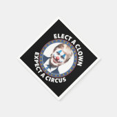 選ピエロはサーカス政治を期待しておもしろいいる スタンダードカクテルナプキン (角)