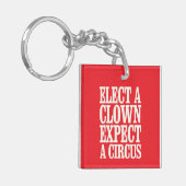 選ピエロは、政治的にアンチを誇大宣伝すると予想する キーホルダー (正面左)