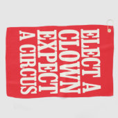 選ピエロは、政治的にアンチを誇大宣伝すると予想する ゴルフタオル (横)