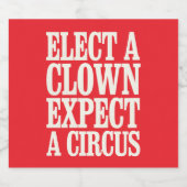 選ピエロは、政治的にアンチを誇大宣伝すると予想する ビールラベル (シングルラベル)