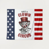 選ピエロ、サーカスのアンチおもしろいトランプ タペストリー (正面(横))