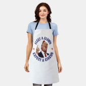 選ピエロ、サーカスを期待 – アンチトランプ エプロン (着用した状態)