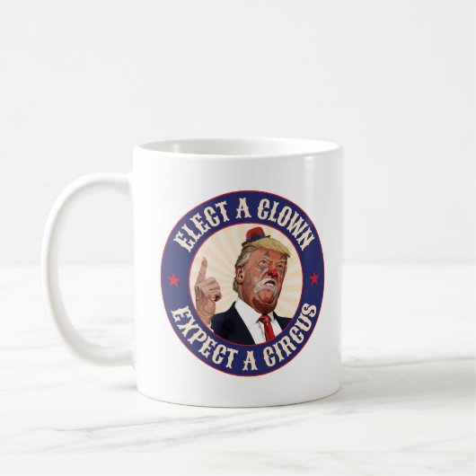 選ピエロ、サーカスを期待 – Donald Trump コーヒーマグカップ (左)